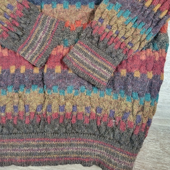 Norm Thompson Vintage Alpaca Wool Grandpa Pullover Sweater Retro 80's Cosby MD - Picture 7 of 15